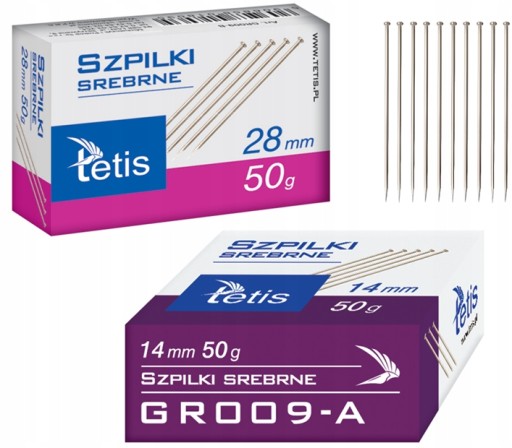 Tetis GR009 ihličky, veľkosť 14 mm, krabička 50 g