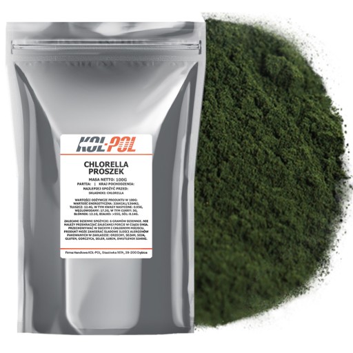 CHLORELLA POWDER 100g Prášok z morských rias, prírodná kvalita Kol-Pol