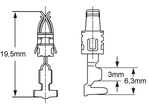 AFK 2,8 konektory /10ks/ 1,5-2,5mm²