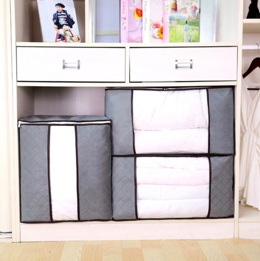 Veľký organizér box na posteľnú bielizeň, oblečenie, tašku, deku, XL, pevný