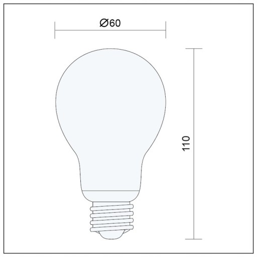 LED ŽIAROVKA A60 FILAMENT 8W EDISON E27 A60 RETRO