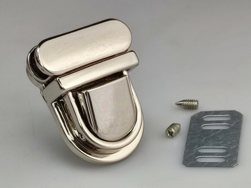 Zapínanie na zips na aktovkovú tašku 26/30 mm strieborná