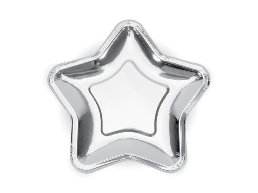 Papierové taniere SILVER STAR 18 cm/6 ks
