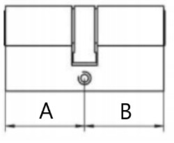 VLOŽKA DO ZÁMKU DVERE CYLINDER CYLINDER 20/20mm NIKEL 3 MOS KĽÚČE.