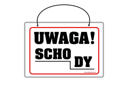 Laminovaná tabuľa POZOR SCHODY - formát A5