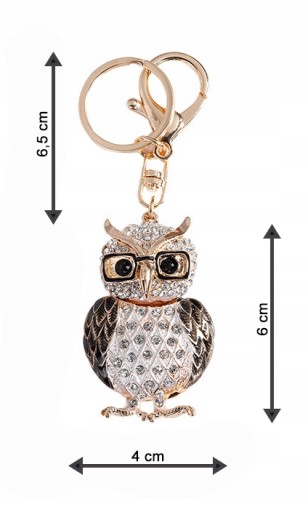 KEYRING Owl Keychain Owl Rhinestones