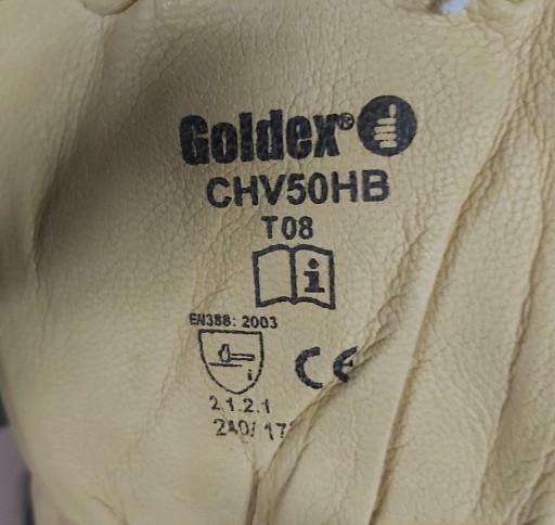 Ochranné rukavice Singer Goldex CHV50HB, koža, 7S