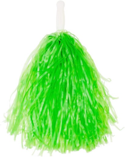 Roztlieskavacie bambuľky CHEERLEADER bambuľky ZELENÝ outfit