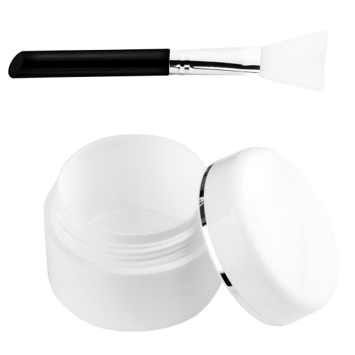 Špachtľa na nanášanie krémov a masiek s téglikom 30 ml