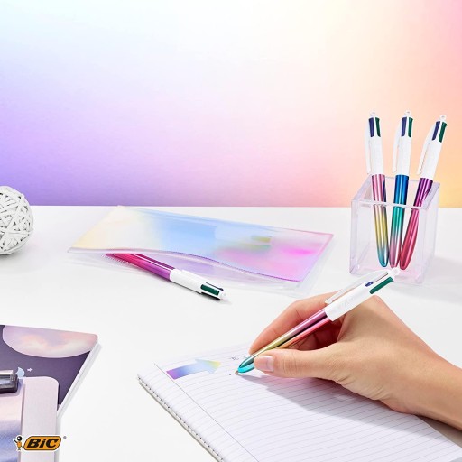 Automatické guľôčkové pero. 4-farebný BIC 4Colors Gradient
