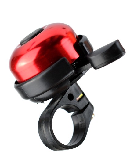 Zvonček na bicykel Hliníkový PVC 30mm 22g červený