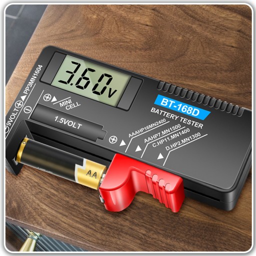 DIGITÁLNY TESTER BATERIE METER LCD VOLTMETER AA AAA C D 9V