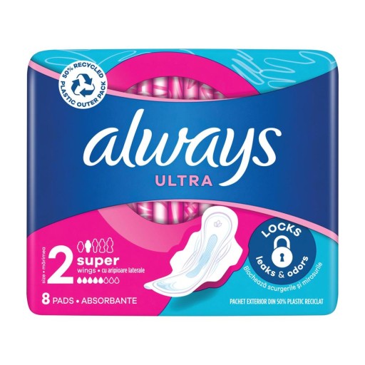 Always Ultra Super podložky s krídelkami 8 ks.