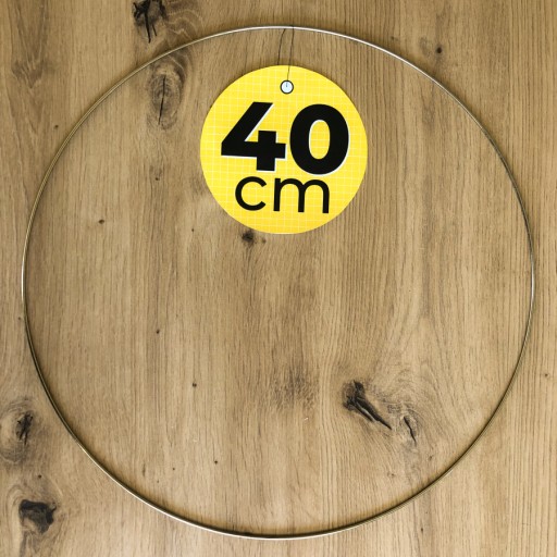 ZLATÝ kovový prsteň na lapač snov, 40 cm