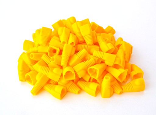 Kryt zástrčky 8p8c RJ-45 RJ45 100ks žltý