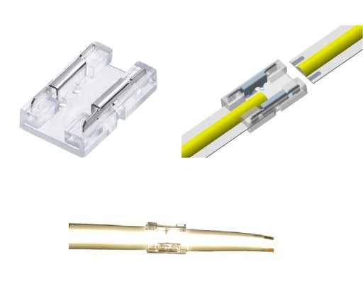Priamy konektor pre 8mm COB LED pásiky, jednoduchý konektor, rýchla inštalácia