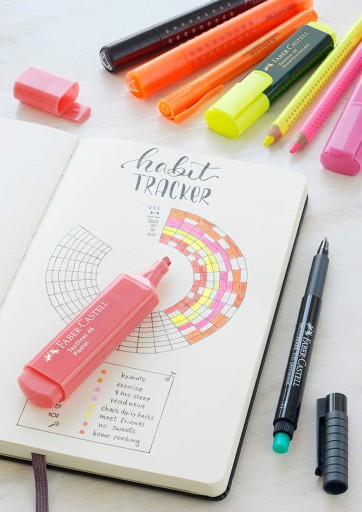 Fluo zvýrazňovač 4 farby Faber-Castell