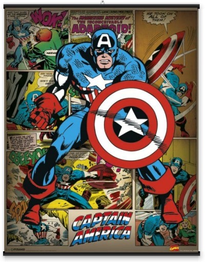 Retro plagát Marvel Captain America 40x50 cm