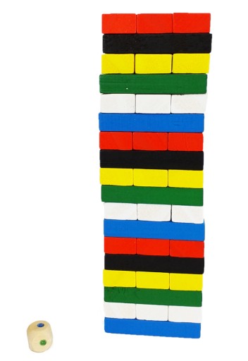 WOBKING TOWER FAREBNÁ DREVENÁ SPOLOČENSKÁ HRA VEŽA