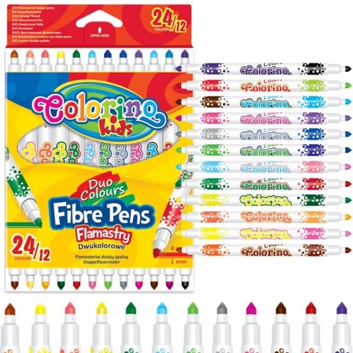 OBOJSTRANNÉ fixky COLORINO, 24 farieb