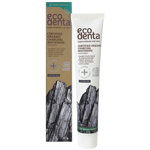 Bio bezfluoridová bieliaca uhlíková zubná pasta Ecodenta 75ml
