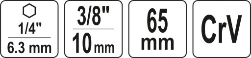 ADAPTÉR YATO PRE ZÁSUVKY 3/8