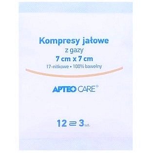 STERILNÉ PLYNOVÉ KOMPRESY 7X7CM 3KS (APTEO)