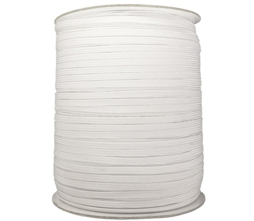 5mm BIELA PLOCHÁ GUMA, PLETENÁ NA MASKY