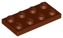 LEGO 3020 TANIER 2x4 hnedá NOVINKA == (15g) 12 ks.