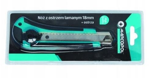 Nôž s lámacou čepeľou 18MM NA TAPETU + 2 ČEPELE