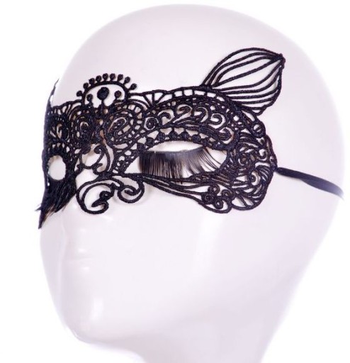 Čipková maska na oči SEXY_CAT EARS_karneval