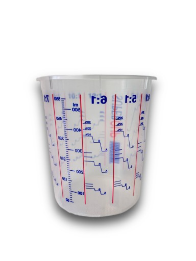 Pohár na maľovanie s 400 ml delením na živice a laky s odmerkou 0,4 l