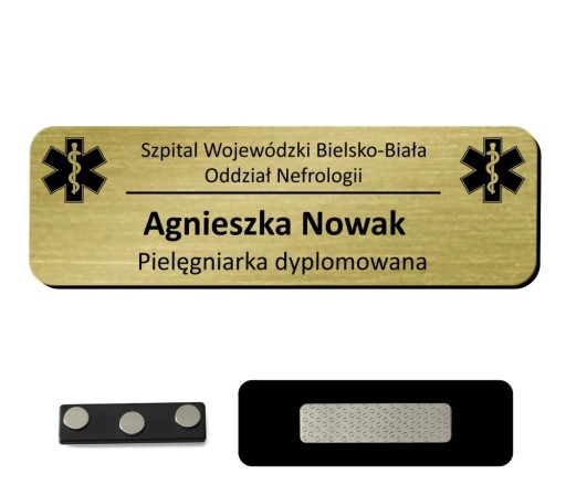 Identifikátor osobného mena - Magnetická spona - Laserové gravírovanie