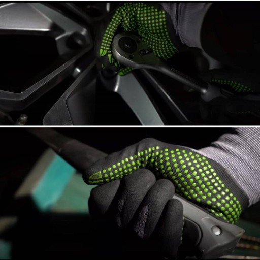 Nylonové pracovné rukavice Nitrile Flex D, veľkosť 9 Dokonalá ochrana STALCO