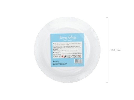 TANIERE NA ROK JEDNO NARODENINY J. MODRÝ MODRÝ PAPIER 18cm 6 kusov