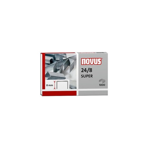Spony NOVUS 24/8 DIN SUPER 1000ks, dĺžka nohy 8mm