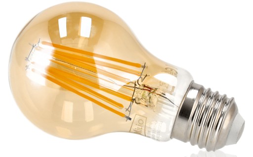 LED žiarovka E27 Filament 12W A60 AMBER 1200lm