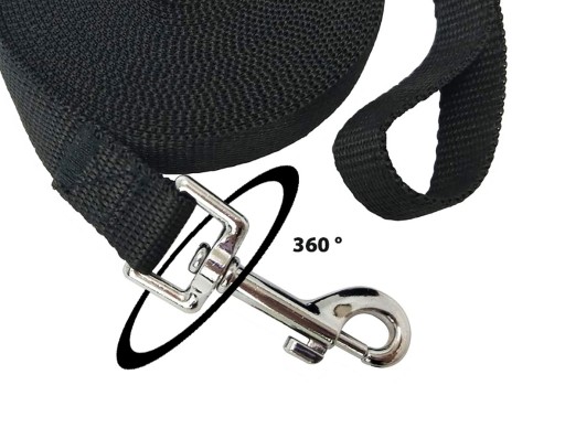 Čierne vodítko na vychádzky pre psov, 120 cm, odolné