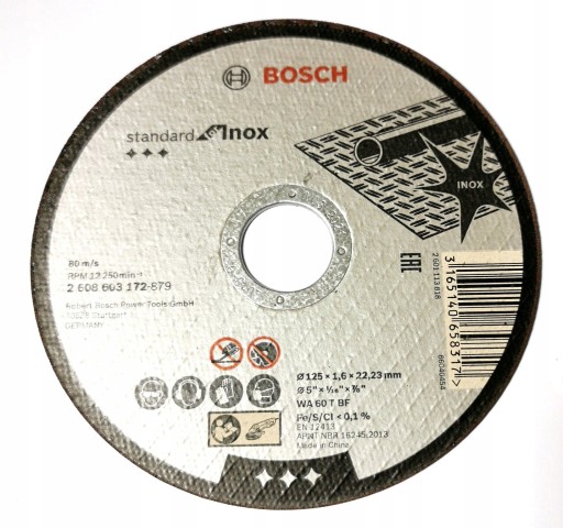 Nerezový štít 125x1,6x22,23mm 2608603172