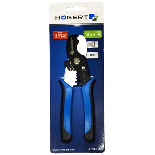Kliešte 2v1, strihanie drôtov do 10 mm² a odizolovanie 8,0 mm² Hogert