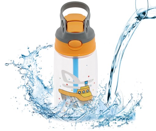 FĽAŠA SO SLAMIČKOU S HLADKOU PRE DETI 480 ml