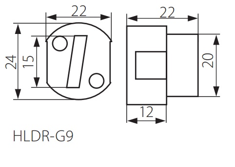 Keramická objímka pre žiarovky G9