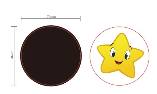 Termálne nálepky na nočník na učenie sa cikať motýľa