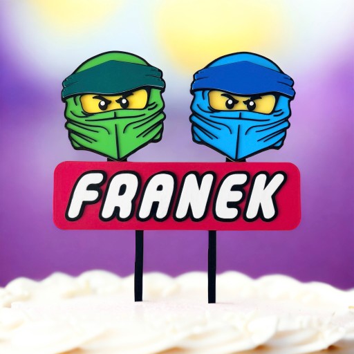 KAJAWIS LETTERS 3D písmenkové ozdoby na tortu v LEGO štýle, EKO ozdoby na tortu