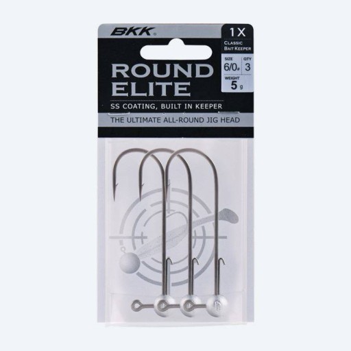 BKK Round Elite Classi hlavičky jigové 10g 6/0 - 3 ks