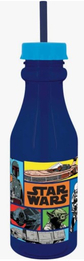 Fľaša so slamkou Star Wars námornícka modrá 500 ml DISNEY