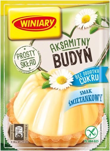 WINIARY Krémový puding bez cukru 5-balenie 5x 35 g