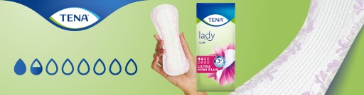 Vložky do topánok TENA Lady Slim Ultra Mini Plus 24 ks.