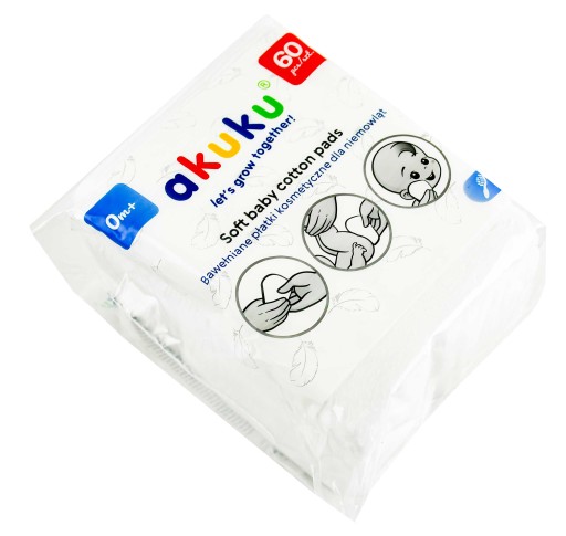 AKUKU BAVLNENÉ KOZMETICKÉ VLOŽKY VEĽKÉ VÝMENNÉ 60