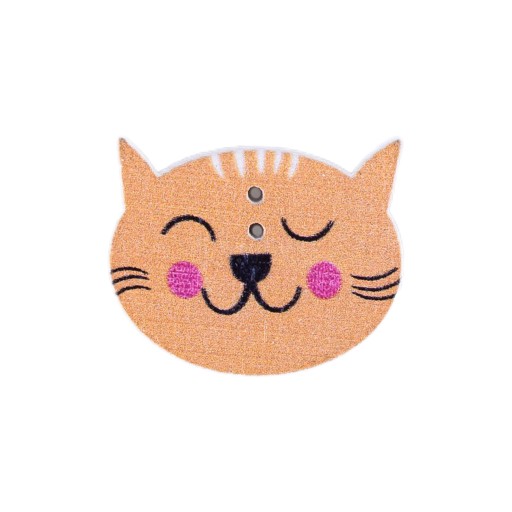 Drevený scrapbookingový PIN gombík 29x21mm 2540